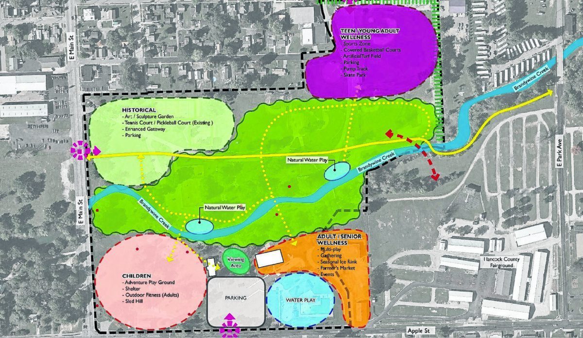Plans call for the park's "zones" -- based on age and interests -- to be expanded.  Submitted photo