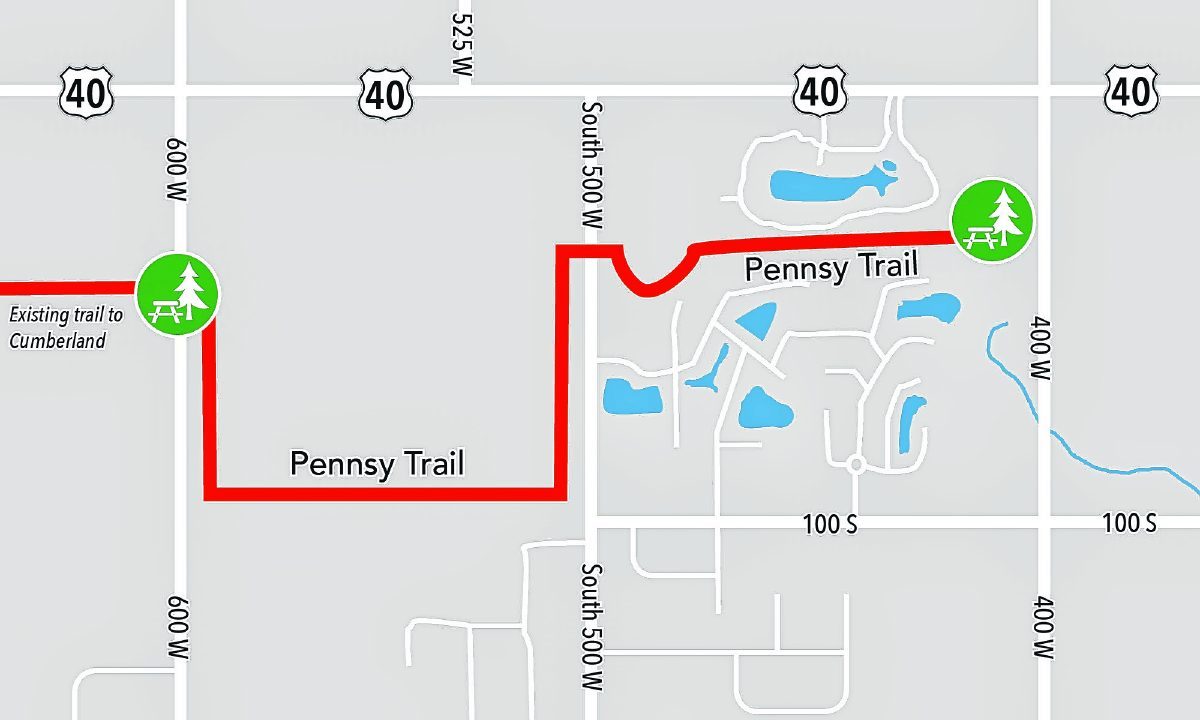 The two-mile-plus sections of the Pennsy Trail, part of which is now under construction, will be the most extensive addition to the trail since the Cumberland leg of the Pennsy was added in 2010. (Erin Caplinger | Daily Reporter) Erin Caplinger | Daily Reporter