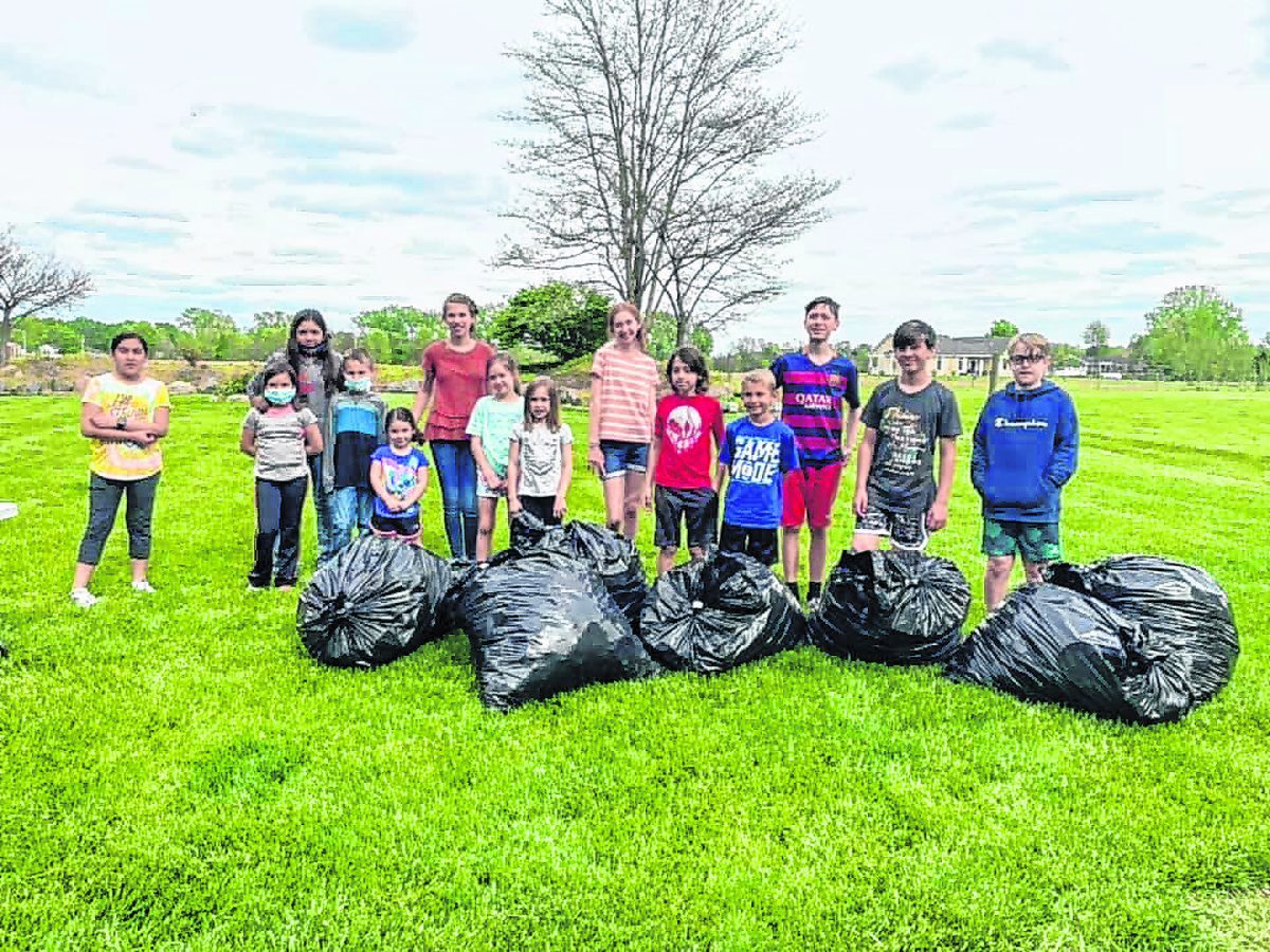 Bottle caps were collected in May by a local 4-H group to turn into a bench  Submitted photo